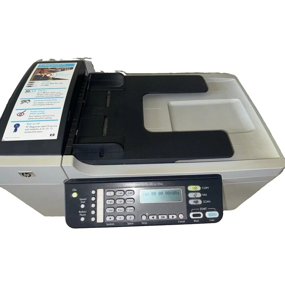 HP OfficeJet  5610 Color All-in-One Inkjet Printer/Copier/Scanner With Cords